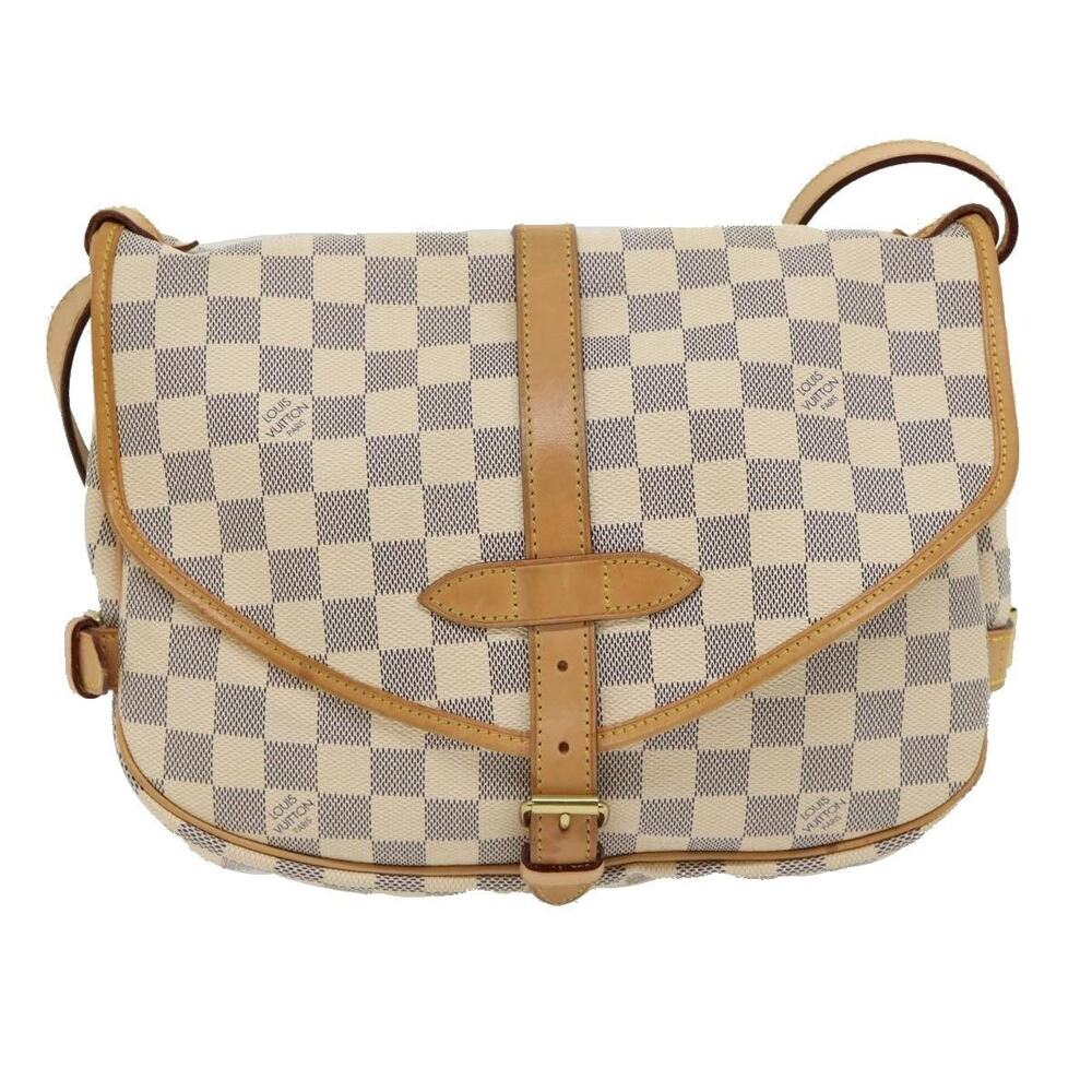Louis Vuitton Damier Azur Saumur 30 Shoulder Bag White